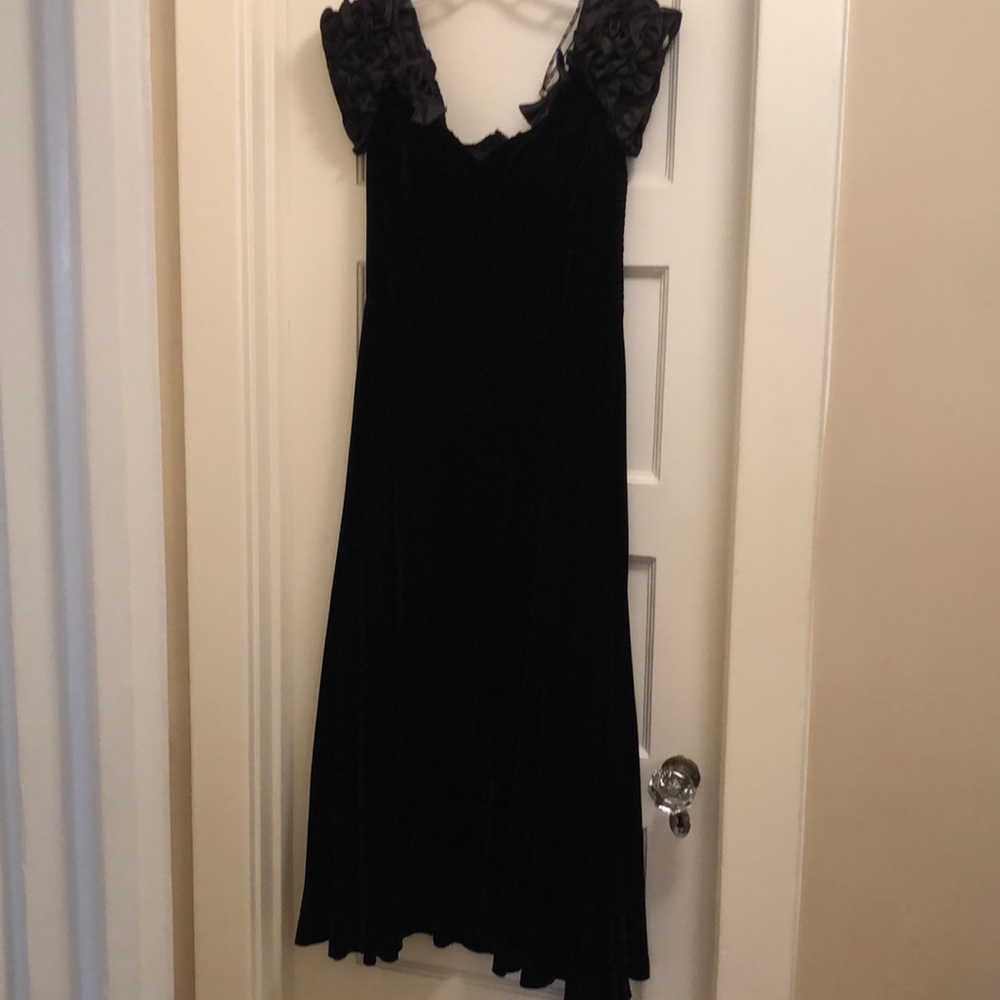 Velvet vintage off the shoulder Prom Dress 80’s